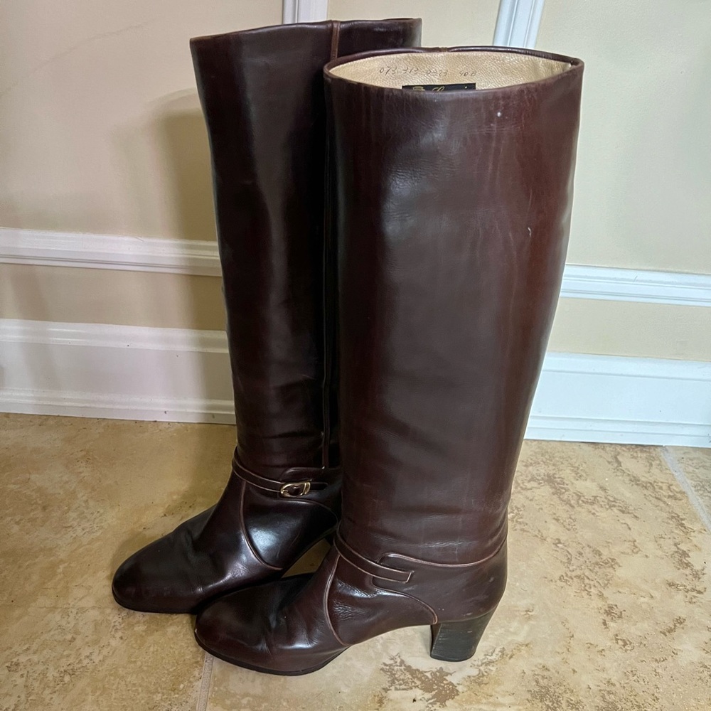 Gucci Leather Riding Boots - Size 40